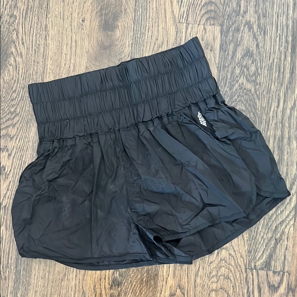 FP Movement Black Athletic Shorts with Elastic Waistband
